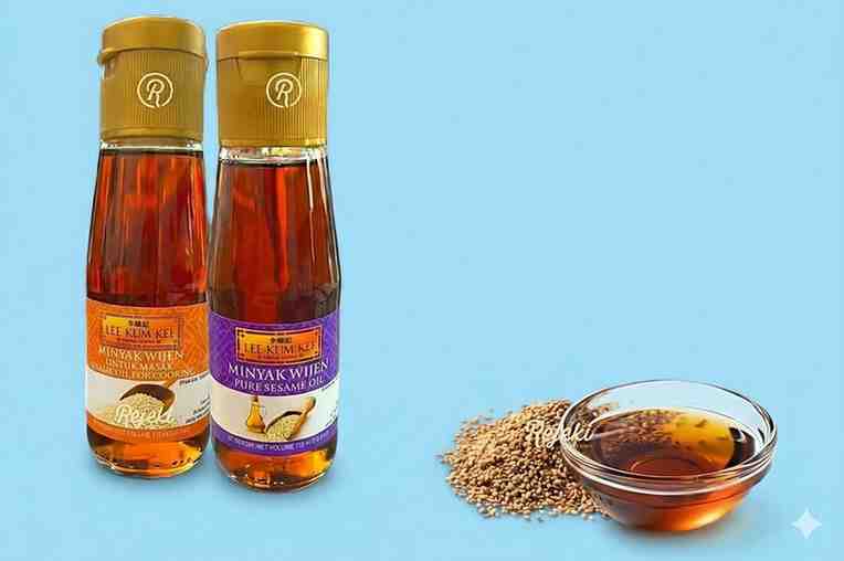 Perbedaan Minyak Wijen Lee Kum Kee Ungu dan Kuning