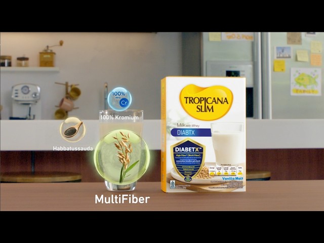 Menerapkan aturan minum harian Tropicana Slim Diabtx agar kadar gula darah tetap stabil aman.